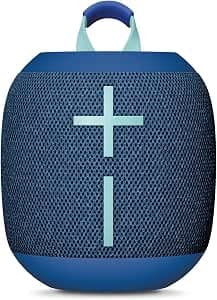 Ultimate Ears WONDERBOOM 4 Outdoor Speakers Bluetooth Waterproof with Big Bass & 360-Degree Sound, Dustproof Floating Wireless Speaker, 131ft Range - Blue