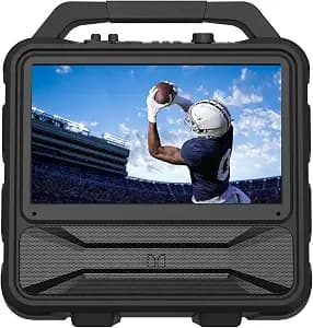 Monster Vision 2 | Portable Entertainment System with 15.6" 1080p Display & 60W Speakers | up to 25 Hours of Playtime | Dual HDMI Ports | Includes USB-C to HDMI Cable | ATSC Tuner for Portable TV use
