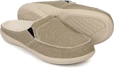 ADAX Men's Plantar Fasciitis & Pain Relief Orthotic Slippers with Arch Support (Size:US 7-US 14)
