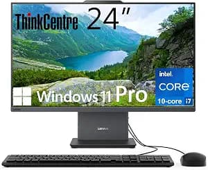 Lenovo ThinkCentre All-in-One Desktop Computer, 24" FHD IPS Display, 10-core Intel Core i7-13620H Processor, 32GB DDR5, 1TB SSD, Wi-Fi 6, HDMI in&Out, USB-C, Wired KB&Mouse, Windows 11 Pro