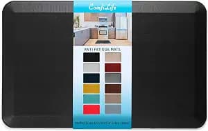 ComfiLife Anti Fatigue Floor Mat – 3/4 Inch Thick Kitchen Mats for Floor, Standing Desk Mat, Kitchen Rug – Comfort at Home, Office – Durable – Stain Resistant – Non-Slip Bottom (20" x 32", Black)