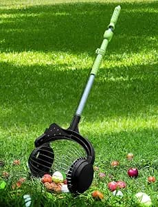 GASREKV Nut Gatherer for Walnuts with 1.8-Gallon Capacity, No-Bend Emptying Design，Acorn Picker Upper Roller Suitable for 1.2"-3.6" Walnuts,Chestnuts, Fallen Apples & Tennis Balls(No Small Acorns)