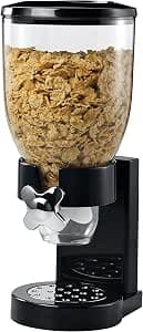 Zevro KCH-06114 Dry Food Dispenser, Black/Chrome