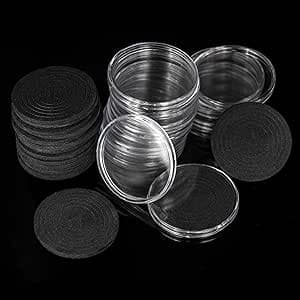 Uncle Paul 20 Sets 46MM Coin Capsules with 6 Sizes (20/25/30/35/40/46MM) Adjustable Protect Foam Gasket Coin Holder Case for Coin Collection DC0340