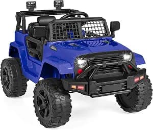 Best Choice Products 12V Kids Electric Vehicle Toy Ride On Car with Parent Remote Control for Toddlers, Seat Harness, 61 lbs Weight Capacity, Locking Doors, Spring Suspension, Bluetooth - Blue
