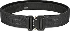 MOZETO Molle Battle Belt, 2" Battle Belts Tactical War Combat Quick Release Law Enforcement Duty Belts for Men