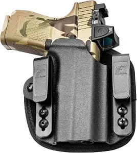 Universal Hybrid Kydex & Nylon Holster, Fits Glock 17/19/19X, Ruger RXM, PSA Dagger Compact, Sig P365/P320,Taurus G2C/G3C,M&P Shield,Springfield XD-S,CZ P-10C,Bersa Thunder 9/40 and More, IWB Holster