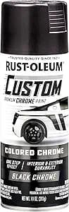 Rust-Oleum 343346 Automotive Custom Chrome Spray Paint, 10 oz, Black, (Pack of 1)