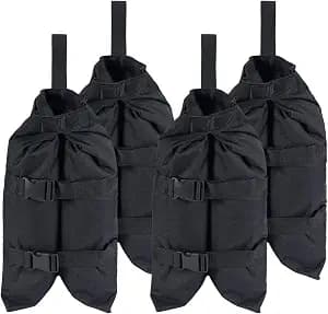 Canopy Weights Bag(192lbs) Set of 4, 1680D Heavy Duty Pop Up Tent Weights Sand Bags for Instant Outdoor Sun Shelter Canopy Patio Umbrella