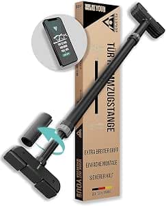 PULLUP & DIP Pull-up bar for door frames for hanging without screws and no slipping, professional door bar, pull-up bar with padded handles