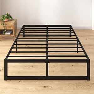 Zinus Queen Bed Frame - ABEL 14 inch Metal Bed Frame with Steel Slat Support, No Box Spring Needed, Easy Assembly - Minimalist Platform Bed in a Box with Underbed Storage Space, 5 Year Wrranty, Queen