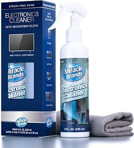 Screen Cleaner Spray (236ml) for TV, Monitor, Laptop Screen Cleaner, LED, LCD, Tablet, Smartphone, Camera Lens, Cleaning Kit Includes Microfibre Cloth. Natural ingredients.