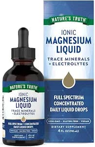 Nature's Truth Ionic Magnesium Liquid Drops | With Electrolytes & Trace Minerals Complex | 200mg | 4 Fluid Ounces | Vegan, Non-GMO & Gluten Free Supplement
