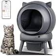 Self Cleaning Litter Box - Automatic Cat Litter Box self Cleaning, with 1 Roll Trash Bags and Mat, Small-White