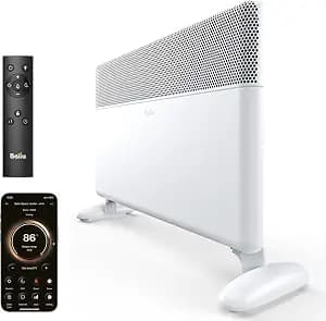 Ballu Convection Panel Space Heater for Large Room,1500W Electric Heater with Programmable Thermostat,WiFi App Control,Standing or Wall Mount,Smart Quiet Heater for Indoor Use,Works with Alexa,White
