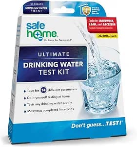 Safe Home® 14-in-1 DIY Drinking Water Test Kit – Includes The #1 Selling Lead & Bacteria Test Kits + 12 Additional Parameters – City Tap or Well Water – 302 Total Tests