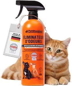 PetStandard Enzymatic Spray – Powerful Odour Destroyer & Stain Remover – Dog & Cat Urine, Excrement, Vomit – Pet Safe – Made in Germany – 750 ml