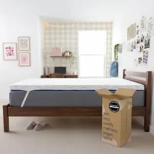 ViscoSoft 3 Inch Memory Foam Mattress Topper Twin XL - Select High Density Ventilated Extra Long Mattress Pad - Premium Removable Rayon Cover