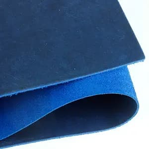 Real Leather Tooling - Thick Crazy Horse Leather Sheets for Crafting, Wallets - Not Faux (Blue, 12"x12")
