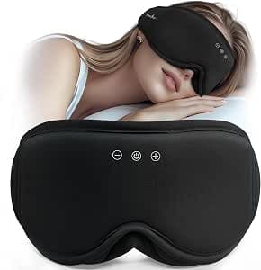 MUSICOZY Sleep Mask Headphones | 100% Blackout 3D Organic Bamboo Cotton Eye Mask for Travel & Restful Sleep,Shift Work | Bluetooth 5.4 Sleep Headphones Cool Gadgets Gift for Men & Women!
