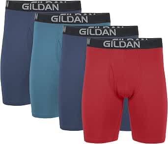 Gildan Mens 5-Pack Cotton Stretch Boxer BriefsBoxer Briefs