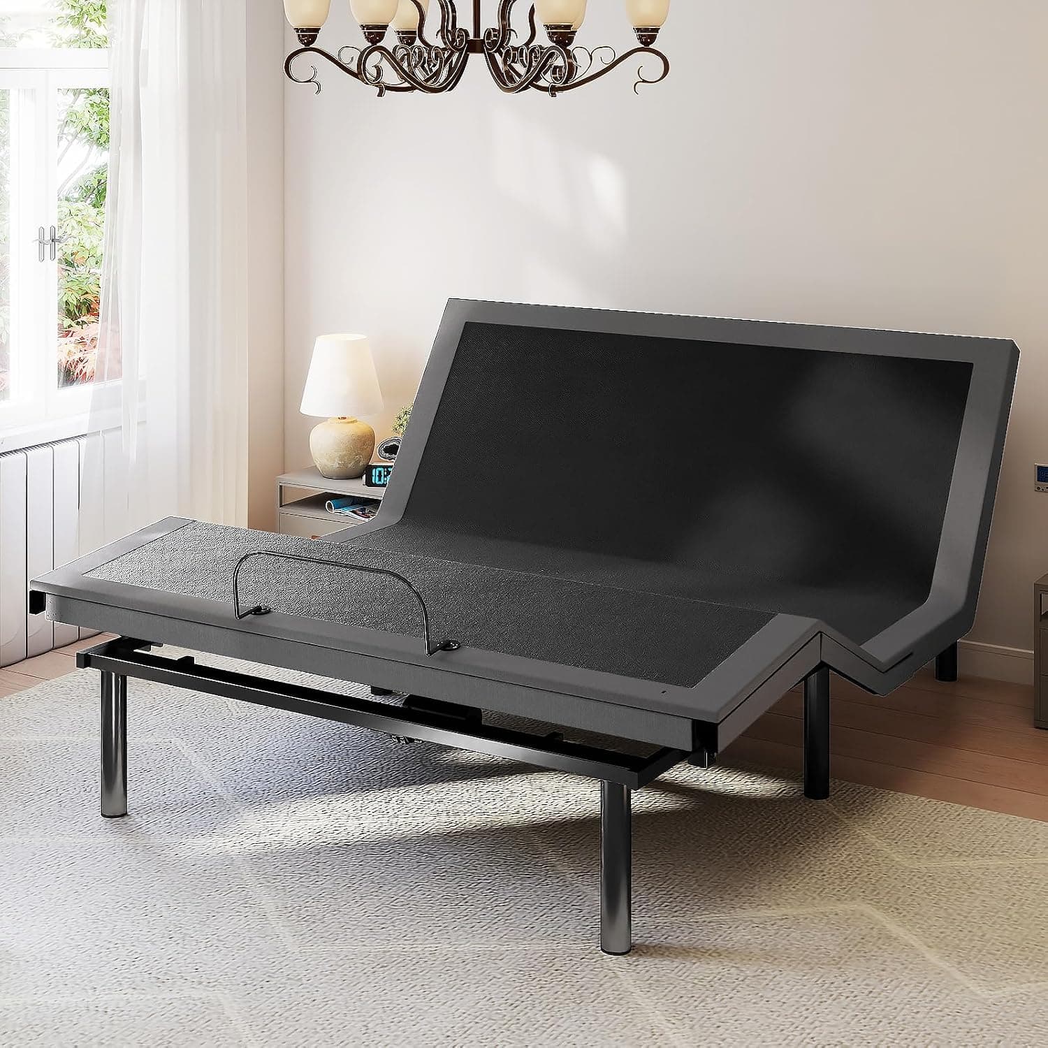 Sweetcrispy Full Adjustable Bed Frame, Electric Base, USB, Zero Gravity