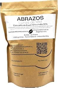 CAFE SIN INTERMEDIARIOS - Hugs Coffee Brazil In Unground Grain - Weekly Roast - Packaged when shipping - Medium flavor intensity - Ideal for Cut Coffee or Cappuccino