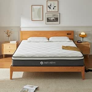 Queen Mattress, 12 Inch Queen Size Mattress in a Box, Memory Foam Hybrid Mattresses with Individual Pocket Spring for Motion Isolation & Silent Sleep, Pressure Relief, Medium Firm