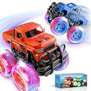 Monster Trucks Toys for Toddlers Boys: Light-up Wheels for Kids Age 2-4 Years Old,Toy Car for Kid Ages 3-5,Boy Cars to 3-6,Toy Truck for Toddler 1-3,Jam Birthday Gift for Children 1-3