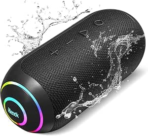 RIENOK Bluetooth Speaker Powerful 40W Waterproof IPX7 5200mAh Tweeter and Woofer Bluetooth 5.3 Portable Wireless Stereo Pairing Supports TF Card, AUX