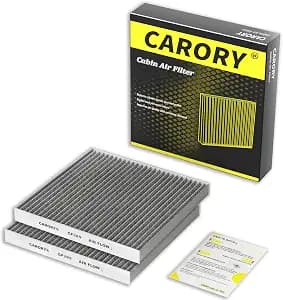 CARORY 2 Pack Cabin Air Filter w/Activated Carbon for Toyota Camry, Corolla, RAV4, Highlander, Lexus RX350, NX300, GX460, Subaru Legacy, Outback, Jaguar F-Pace, Land Rover Discovery, and More