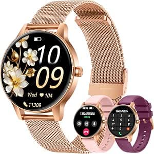 Smartwatch Women's Smart Watch with Calls: 32 cm TFT Smart Watch Bluetooth IP68 Waterproof with Heart Rate SpO2 Blood Pressure Sleep Monitor 110+ Sports Modes for Android iOS