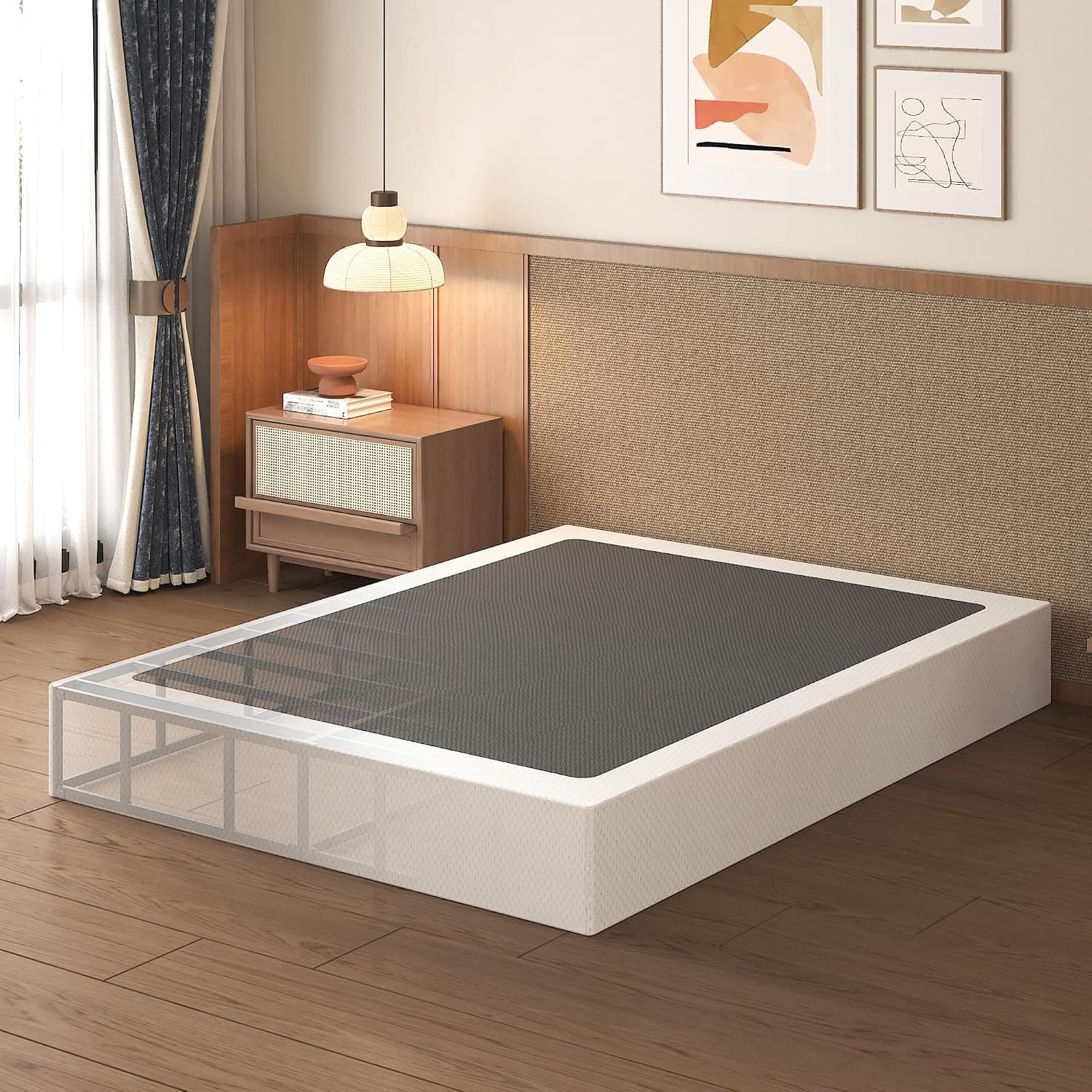 Lutown-Teen 10 Inch King Box Spring High Profile Heavy Duty Bed Base