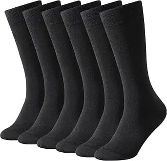 BONANGEL Thin Merino Wool Socks for Men, Mens Black Winter Thermal Wool Dress Crew Hiking Socks