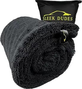 2000GSM Car Drying Towel – Sleek Max Dry 2K (20"x31") Ultra Plush Twist Loop Microfiber for Fast, Streak-Free Drying