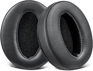 SOULWIT Earpads Replacement for Sennheiser HD 4.50BT/HD 4.50BTNC/HD4.50SE/HD4.40BT/HD4.30G/HD4.20S/HD458BT/HD 450/HD450BT/HD400S/HD350BT/Adapt 360(MB 360 UC)/Adapt 361 - Black