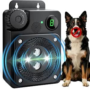 Anti Barking Device for Dogs, Dog Bark Deterrent Devices, 3 Modes Ultrasonic Bark Box Stop Neighbors Dog Barks, Bark Deterrent Device Long Range 50 Ft, Behavior Corrector for Indoor & Outdoor Use
