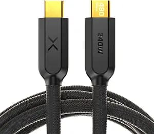NOCO XGrid XC3: 240W USB-C to USB-C Cable – Type C Fast Charging Cord, USB-IF Certified, Smart E-Marker Chip, 480Mbps Data, UltraFlex Braided Nylon + Silicone Jacket, 10-Foot Durable Design