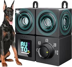 Anti Barking Device for Dogs, Ultrasonic Dog Bark Deterrent Devices with 4 Modes Up to 50ft (270°), Dog Barking Deterrent Devices, Bark Box, Barking Control Devices for Dog Training in Outdoor/Indoor
