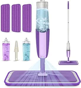 MEXERRIS Mop Spray Mop with Reservoir Spray Mop Professional Microfibre Mop Sprayer for Home, Kitchen, Hardwood, Laminate, Wood