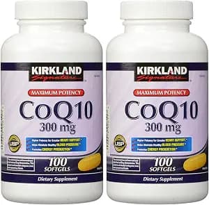 Kirkland wcaqZ, COQ10 300 mg 100 Softgels (Pack of 2)