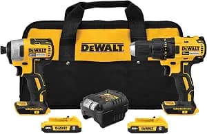 DEWALT 20V MAX Cordless Drill and Impact Driver, Power Drill Brushless 2-Tool Power Tool Combo Kit, Includes 2 Batteries, Charger and Bag (DCK277D2)