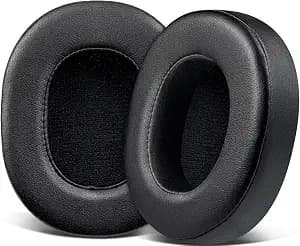 SOULWIT Replacement Earpads for Skullcandy Hesh 3/ANC/Evo & Crusher Wireless/ANC/Evo & Venue ANC Over-Ear Headphones, Ear Pads Cushions with Protein Leather, Noise Isolation Foam - Black