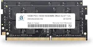 Adamanta 32GB (2x16GB) Memory Upgrade Compatible for 2017 Apple iMac 27” Retina 5K Display & iMac 21.5” Retina 4k Display DDR4 2400MHz PC4-19200 SODIMM 2Rx8 CL17 1.2v Dual Rank RAM DRAM