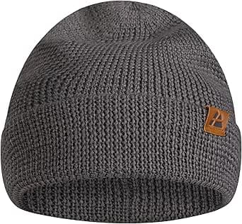 DANISH ENDURANCE Merino Wool Beanie for Men & Women, Soft, Stretchy, Fisherman Beanie, Warm Knitted Wool Hat