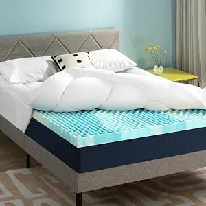 Best Price Mattress 4 Inch Pillowtop Mattress Topper and Pad Combo, 2 Inch Egg Crate Foam Mattress Topper, 2 Inch Plush Mattress Pad, Certified Safe Foam and Fabric, Dorm Essentials, Twin
