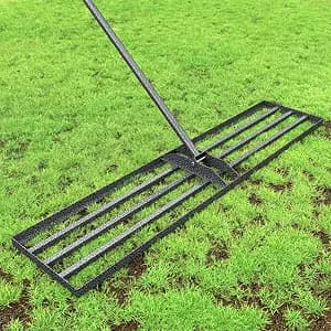 Lawn Leveling Rake 45"x10", Heavy Duty Rakes for Lawns with Anti-Rust Coating & Adjustable Handle, Effort-Saving Lawn Leveler for Yard Garden Farm Golf Course Lawn Care
