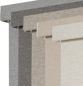 Persilux Blackout Roller Shades for Window Blinds,Cordless,Linen Fabric,Thermal Insulated Fabric UV Protection Shades for Home,Office,Bedroom,Door,Blackout-Cream,34 1/2" W X 64" H
